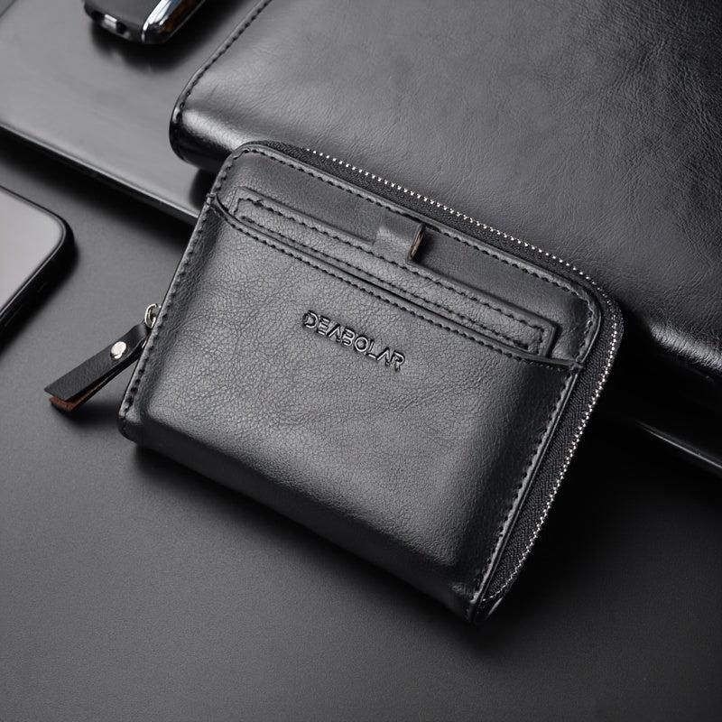 Men's RFID Anti-theft Coin Purse Short Wallet