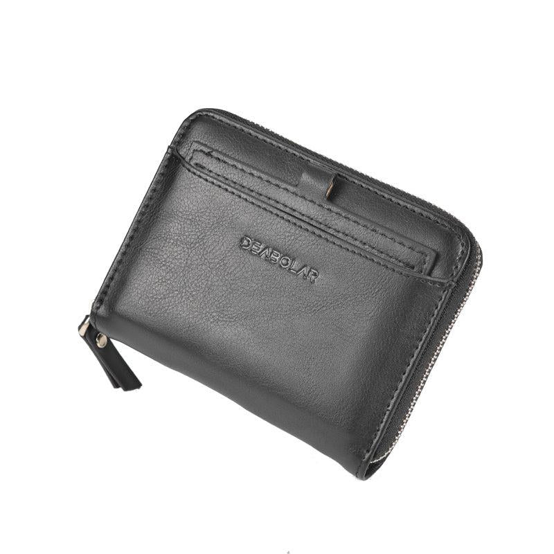 Men's RFID Anti-theft Coin Purse Short Wallet