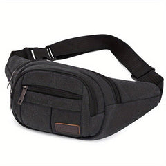Outdoor Sports Fanny Pack Canvas Phone Bag Lightweight Crossbody Bag