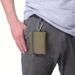 Men's Coin Purse Card Holder Canvas Small Wallet Key Bag Mini Sports Bag