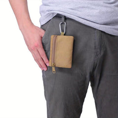 Men's Coin Purse Card Holder Canvas Small Wallet Key Bag Mini Sports Bag