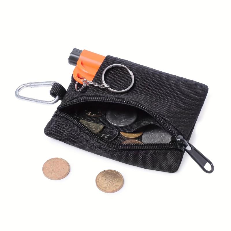 Men's Coin Purse Card Holder Canvas Small Wallet Key Bag Mini Sports Bag