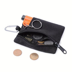 Men's Coin Purse Card Holder Canvas Small Wallet Key Bag Mini Sports Bag