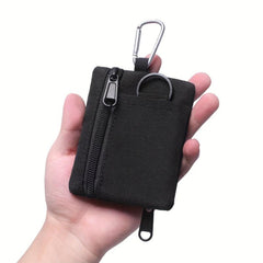 Men's Coin Purse Card Holder Canvas Small Wallet Key Bag Mini Sports Bag