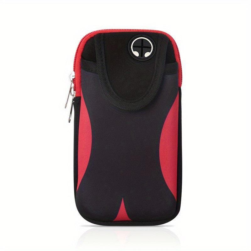 Colorblock Arm Bag Sports Phone Bag with Earphone Hole