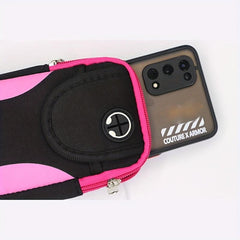 Colorblock Arm Bag Sports Phone Bag with Earphone Hole