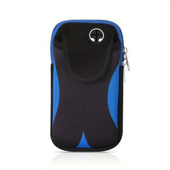 Colorblock Arm Bag Sports Phone Bag with Earphone Hole