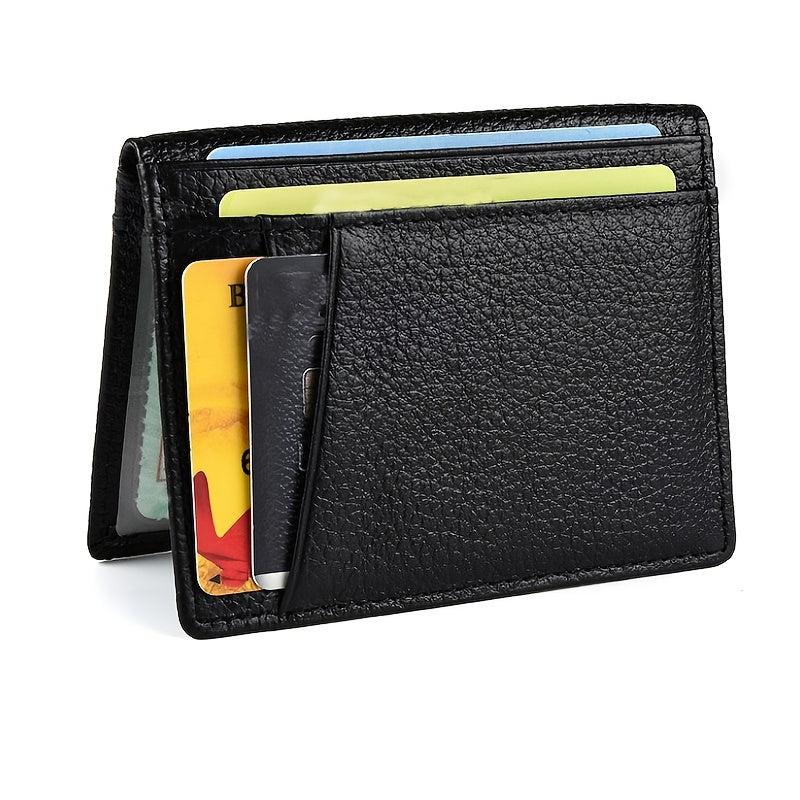 Slim Bifold Men's Card Holder Wear Resistant