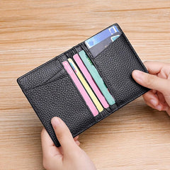 Slim Bifold Men's Card Holder Wear Resistant