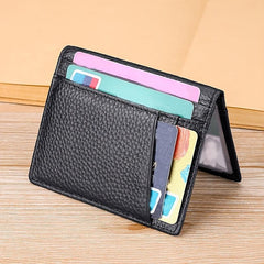 Slim Bifold Men's Card Holder Wear Resistant