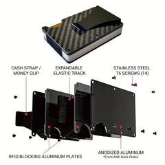 RFID Blocking Card Holder Wallet for Men Slim Wallet with Money Clip