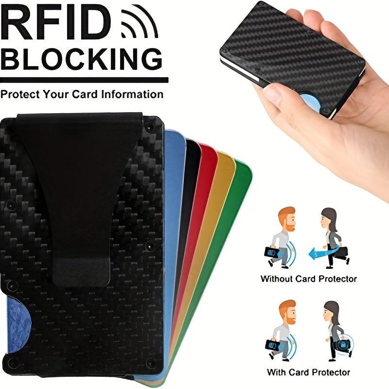 RFID Blocking Card Holder Wallet for Men Slim Wallet with Money Clip