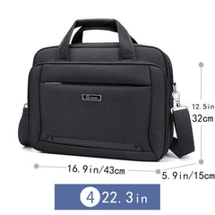18 cm Expandable Laptop Bag Briefcase for Men Women, Grey