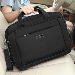18 cm Expandable Laptop Bag Briefcase for Men Women, Grey
