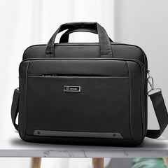 18 cm Expandable Laptop Bag Briefcase for Men Women, Grey