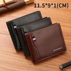 Men's Wallet Short Large Capacity Coin Card ID Bag