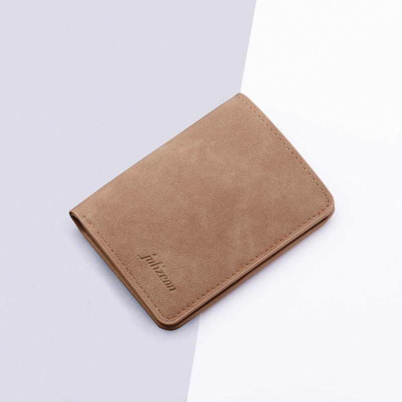 Mini Thin Leather Wallet Driver's Case Card Holder