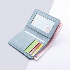 Mini Thin Leather Wallet Driver's Case Card Holder
