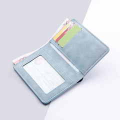 Mini Thin Leather Wallet Driver's Case Card Holder