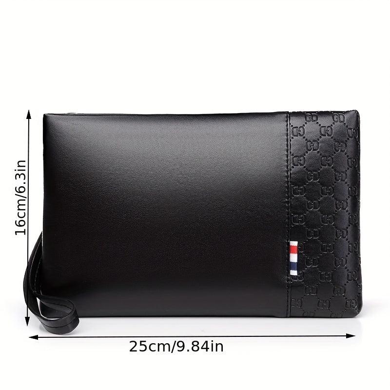 Men's Leather Clutch Bag Envelope Wallet Business Phone Case