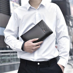 Men's Leather Clutch Bag Envelope Wallet Business Phone Case