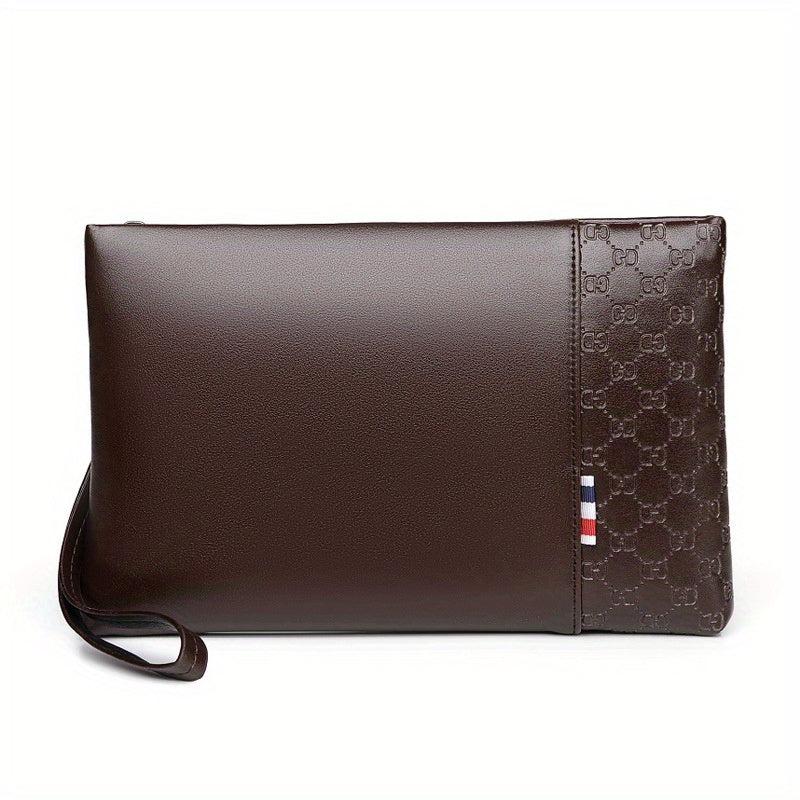 Men's Leather Clutch Bag Envelope Wallet Business Phone Case