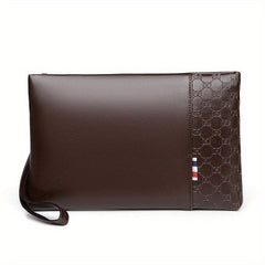 Men's Leather Clutch Bag Envelope Wallet Business Phone Case