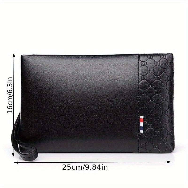 Men's Leather Clutch Bag Envelope Wallet Business Phone Case