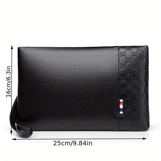 Men's Leather Clutch Bag Envelope Wallet Business Phone Case