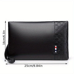 Men's Leather Clutch Bag Envelope Wallet Business Phone Case
