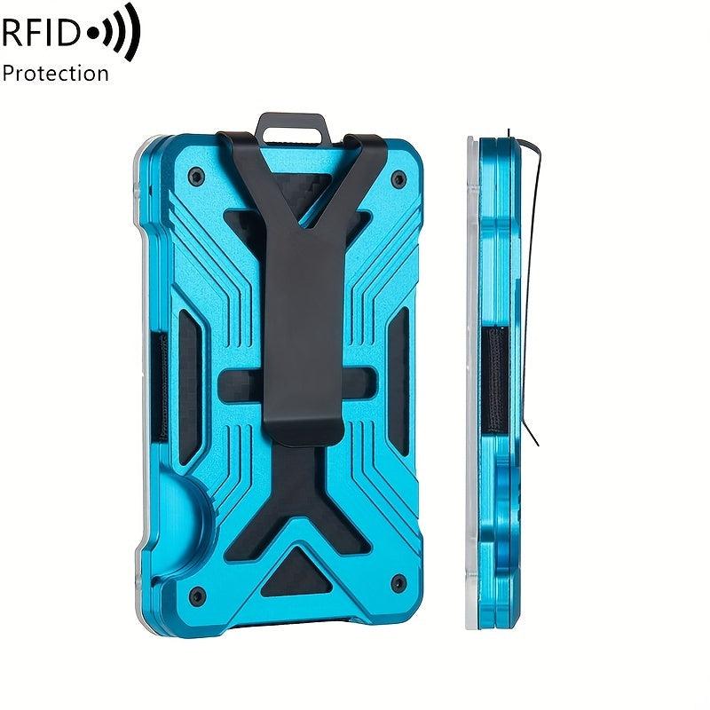 Men's RFID Anti-theft Card Holder Ultra Thin Aluminum Alloy Carbon Fiber