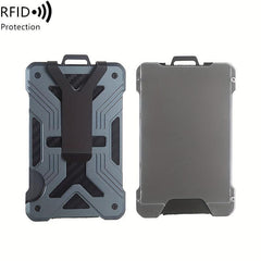 Men's RFID Anti-theft Card Holder Ultra Thin Aluminum Alloy Carbon Fiber