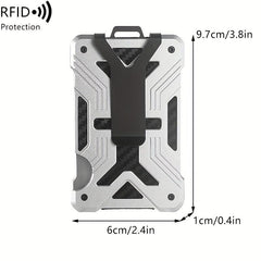 Men's RFID Anti-theft Card Holder Ultra Thin Aluminum Alloy Carbon Fiber