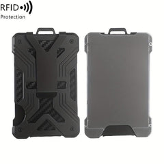 Men's RFID Anti-theft Card Holder Ultra Thin Aluminum Alloy Carbon Fiber