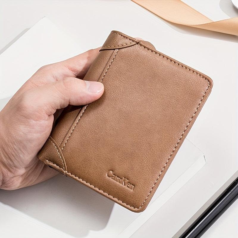 Men's Leather Zipper Wallet Multifunctional Card Holder