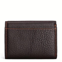 Men's Leather Wallet Tri fold Short Card ID Card Holder