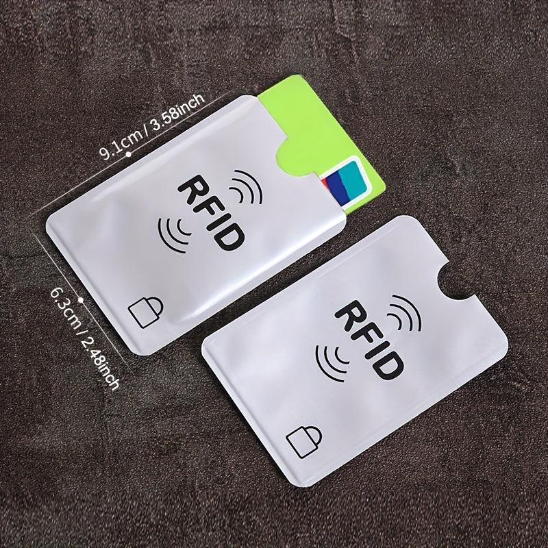 5pcs Aluminum Foil RFID Shielding Card Cover