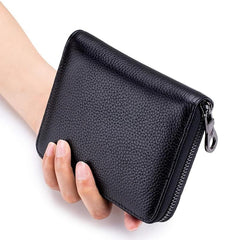 RFID Leather Card Wallet 24 Slots Passport Holder