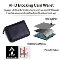 RFID Leather Card Wallet 24 Slots Passport Holder