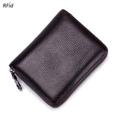 RFID Leather Card Wallet 24 Slots Passport Holder
