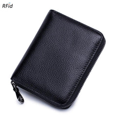 RFID Leather Card Wallet 24 Slots Passport Holder