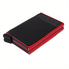 Men's RFID Wallet Automatic Pop Up Card Holder with 12 Card Slots