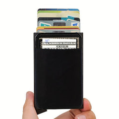 Men's RFID Wallet Automatic Pop Up Card Holder with 12 Card Slots