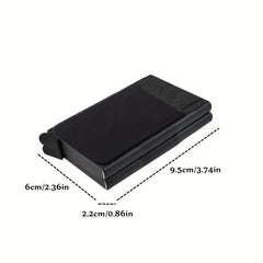 Men's RFID Wallet Automatic Pop Up Card Holder with 12 Card Slots