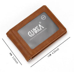 RFID Men's Leather Bifold Wallet Slim Front Pocket Credit Card Holder