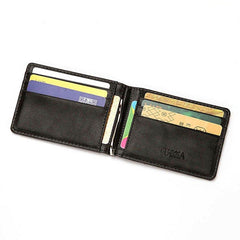 RFID Men's Leather Bifold Wallet Slim Front Pocket Credit Card Holder