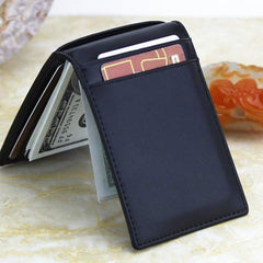 RFID Men's Leather Bifold Wallet Slim Front Pocket Credit Card Holder