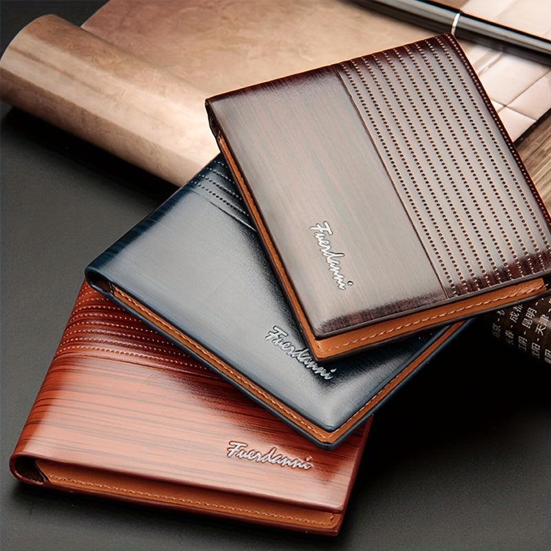 Men's Bifold Leather Short Wallet Card Holder Coin Purse Gift
