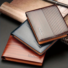 Men's Bifold Leather Short Wallet Card Holder Coin Purse Gift