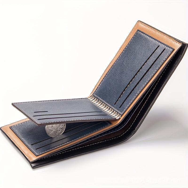 Men's Bifold Leather Short Wallet Card Holder Coin Purse Gift